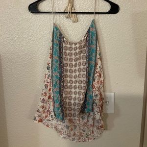 Flower design halter top